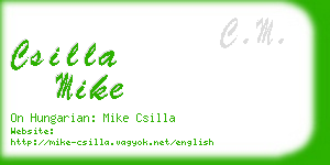 csilla mike business card